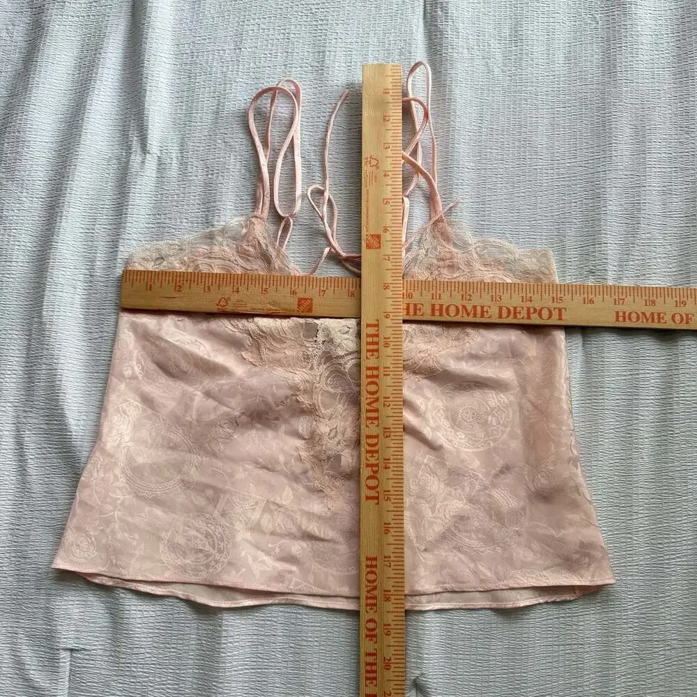 Vintage Victoria's Secret Gold label Pink Satin Lingerie set